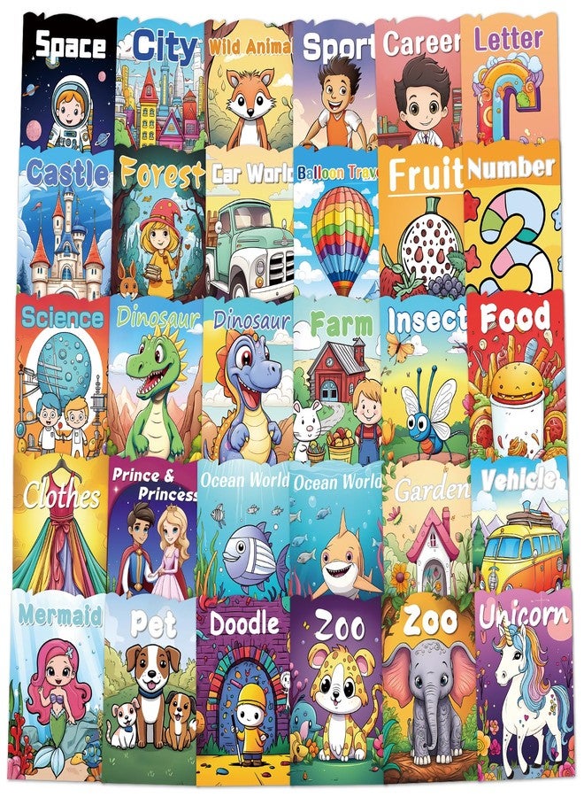 ADEVIAN 30Pcs Bulk Coloring Books for Kids Ages 2-4 4-8 8-12 Large Print Coloring Books for Kids Birthday Party Favors Gifts School Classroom Activity Supplies Holiday Goodie Bags Stuffers Includes Dinosaur - Image 1